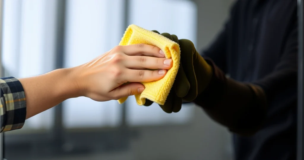 Como Limpar a Televisão sem Danificar a Tela pessoa limpando a tela de uma televisão com pano de microfibra
